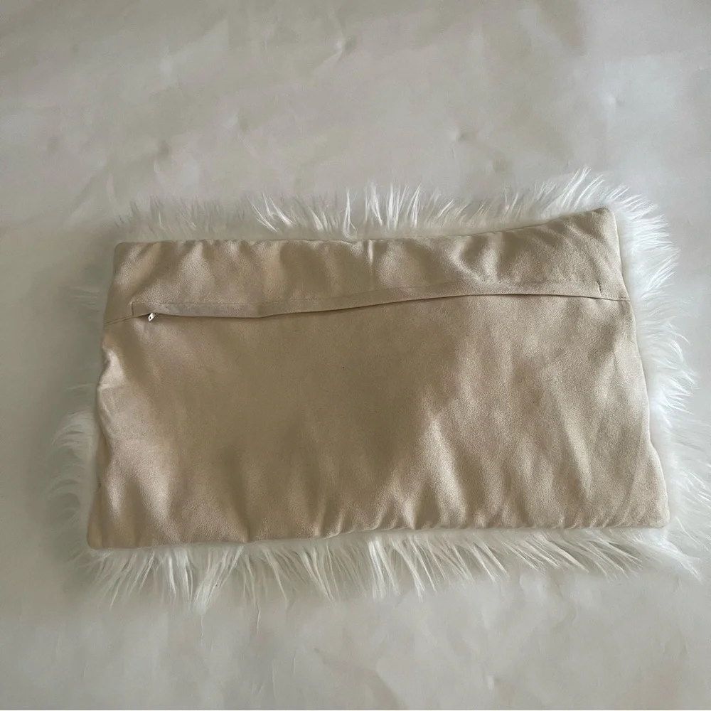 White Faux Fur Pillow Case Covers